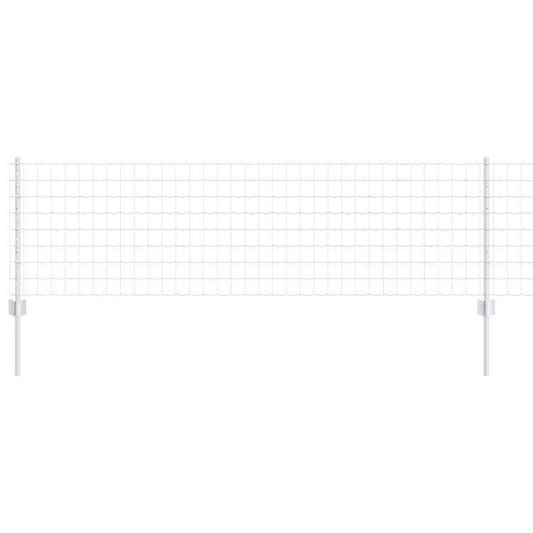 Vidaxl euro-hek met palen 10 x 0,6 m gegalvaniseerd staal mesh