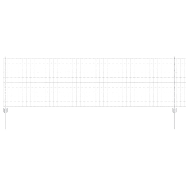 Vidaxl euro-hek met palen 10 x 0,8 m gegalvaniseerd staal mesh