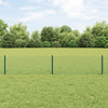 Vidaxl hek met paal groen 0,4 x 10 m staal en pvc