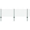 Vidaxl hek met paal groen 0,6 x 10 m staal en pvc