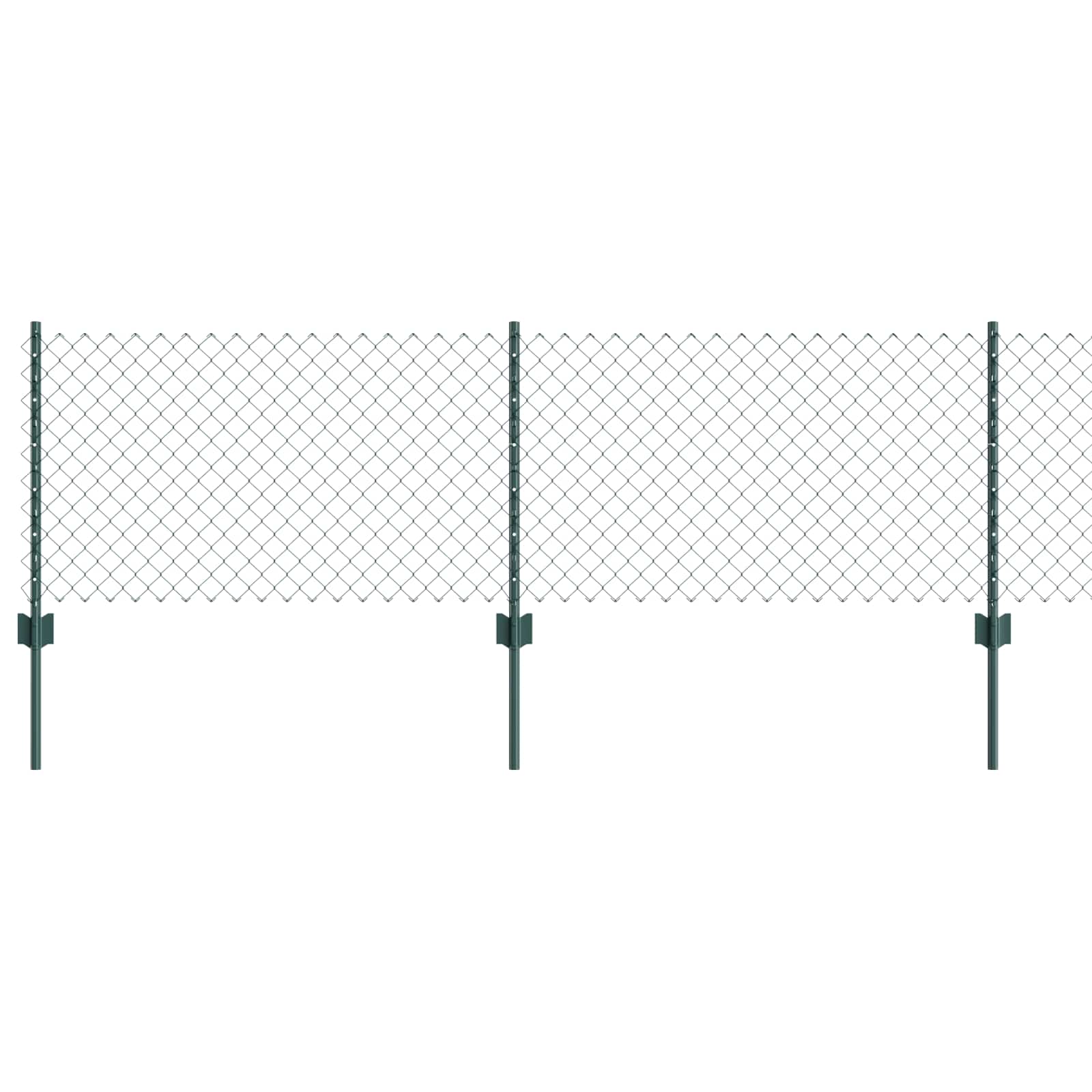 Vidaxl hek met paal groen 0,6 x 10 m staal en pvc