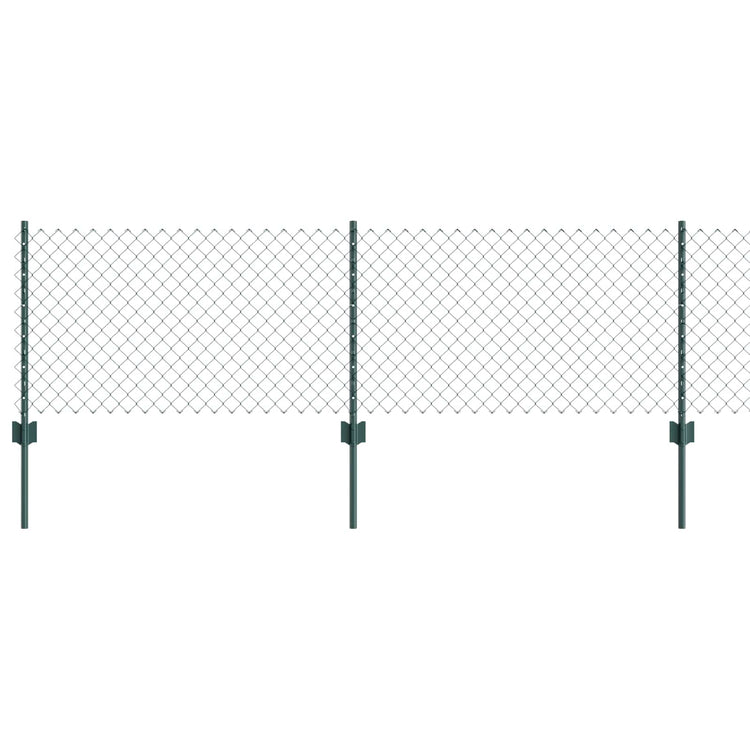 Vidaxl gaashek met palen 10 x 0,6 m pvc-coated staal groen mesh