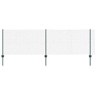 Vidaxl hek met paal groen 0,8 x 10 m staal en pvc