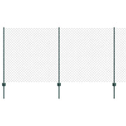 Vidaxl gaashek met palen 10 x 1,2 m pvc-coated staal groen mesh - afbeelding 2