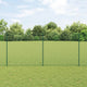 Vidaxl hek met paal groen 1,4 x 10 m staal en pvc
