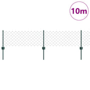 Vidaxl hek met paal groen 0,4 x 10 m staal en pvc - afbeelding 3