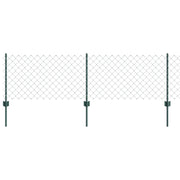 Vidaxl gaashek met palen 10 x 0,6 m pvc-coated staal groen mesh - afbeelding 2
