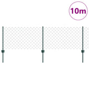 Vidaxl gaashek met palen 10 x 0,6 m pvc-coated staal groen mesh - afbeelding 3