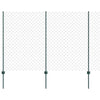 Vidaxl hek met paal groen 1,6 x 10 m staal en pvc