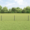 Vidaxl hek met paal grijs 0,4 x 10 m staal en pvc