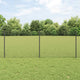 Vidaxl gaashek met palen 10 x 0,8 m pvc-coated staal grijs mesh