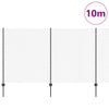 Vidaxl hek met paal grijs 1,4 x 10 m staal en pvc