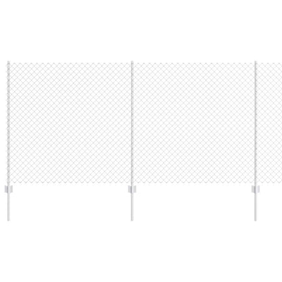 Vidaxl hek met paal zilver 1,2 x 10 m staal