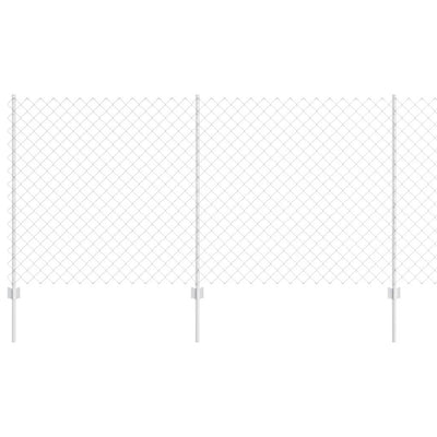 Vidaxl hek met paal zilver 1,2 x 10 m staal