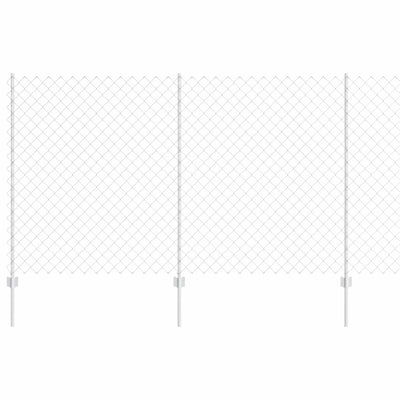 Vidaxl hek met paal zilver 1,4 x 10 m staal