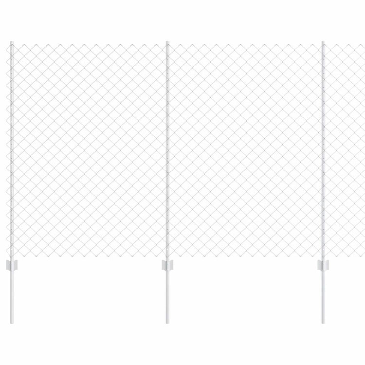 Vidaxl gaashek met palen 10 x 1,5 m gegalvaniseerd staal zilverkleurig