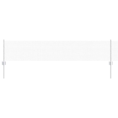 Vidaxl hek met paal zilver 0,4 x 10 m staal