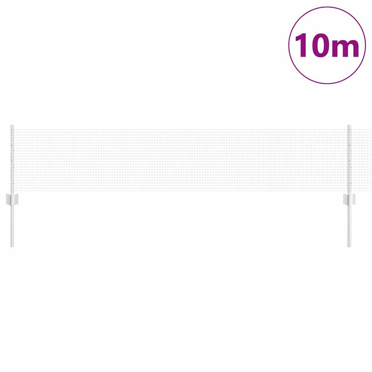 Vidaxl hek met paal zilver 0,4 x 10 m staal