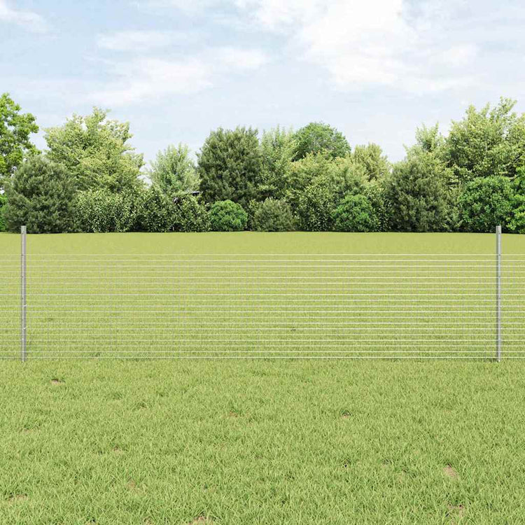 Vidaxl gelast draadhek met palen 10 x 0,5 m gegalvaniseerd staal mesh
