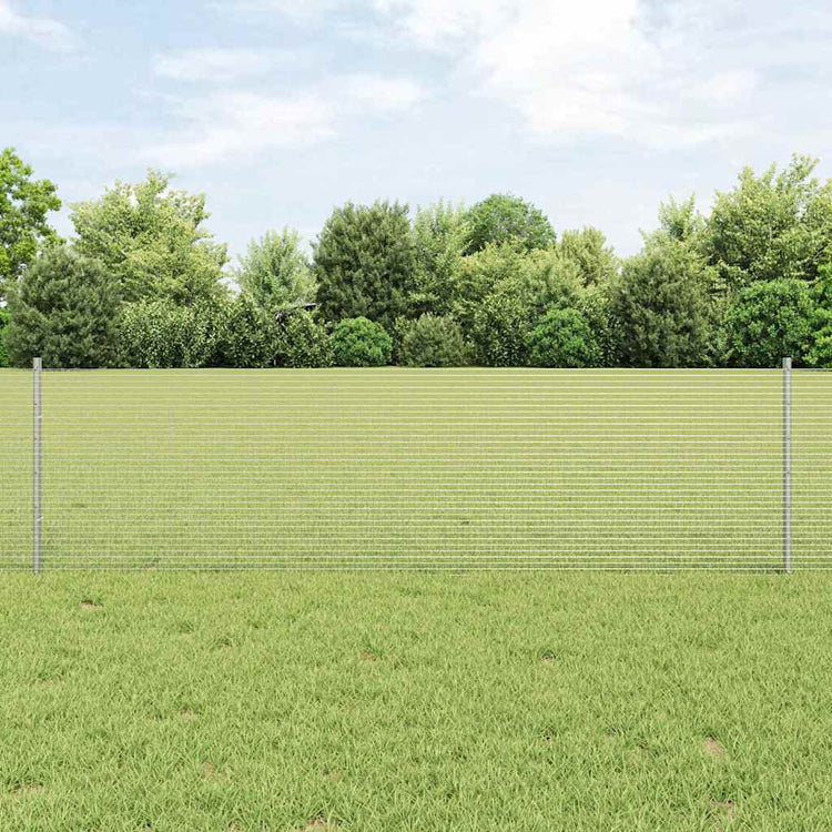Vidaxl gelast draadhek met palen 10 x 0,6 m gegalvaniseerd staal mesh