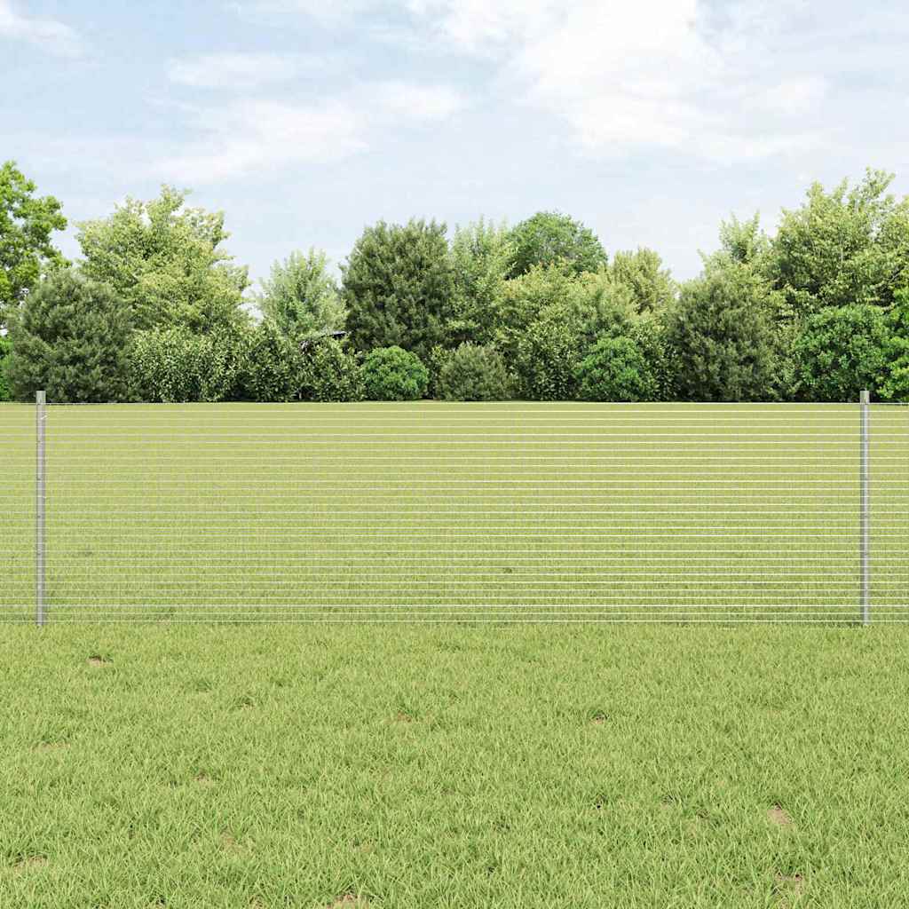 Vidaxl gelast draadhek met palen 10 x 0,6 m gegalvaniseerd staal mesh