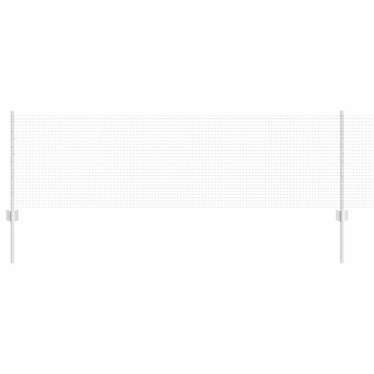 Vidaxl gelast draadhek met palen 10 x 0,6 m gegalvaniseerd staal mesh