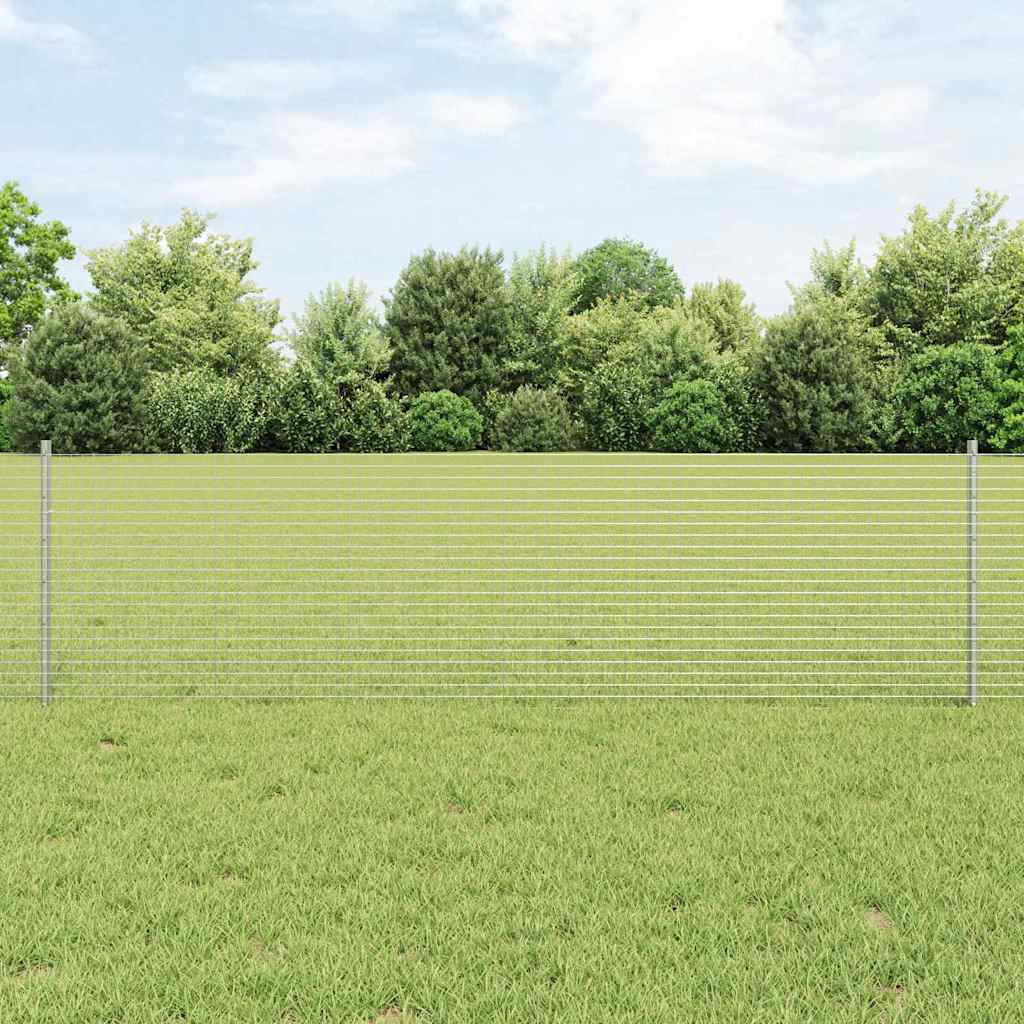 Vidaxl gelast draadhek met palen 10 x 0,6 m gegalvaniseerd staal mesh
