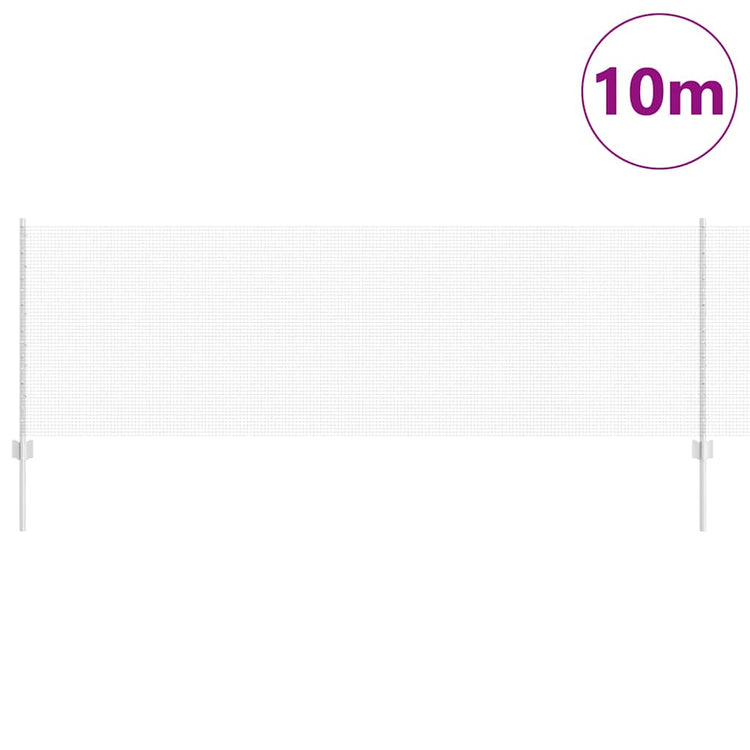 Vidaxl gelast draadhek met palen 10 x 0,8 m gegalvaniseerd staal mesh