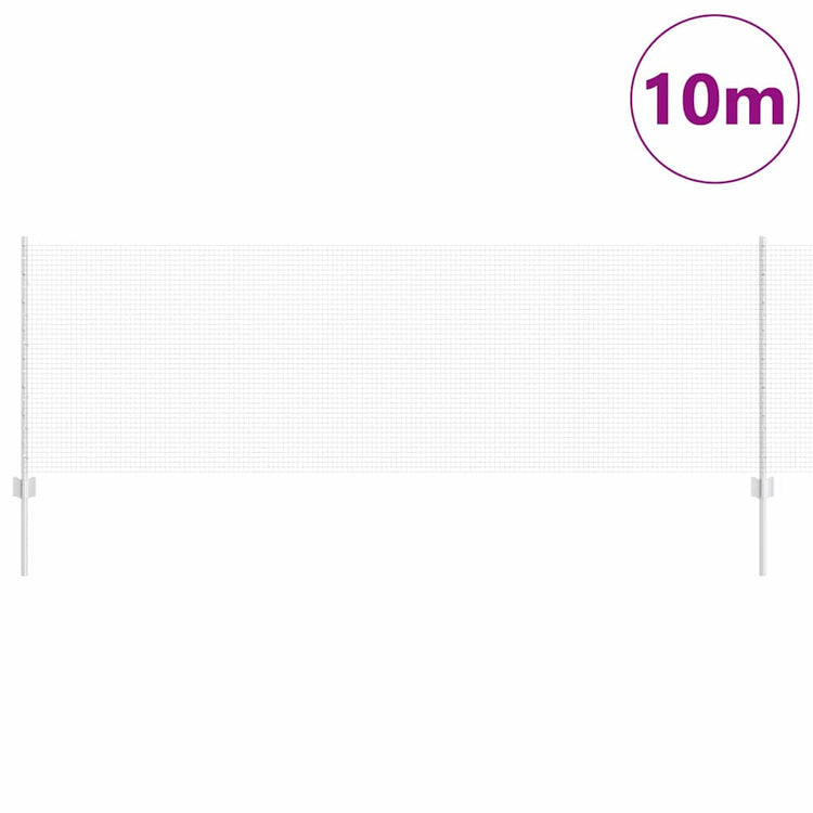 Vidaxl gelast draadhek met palen 10 x 0,8 m gegalvaniseerd staal mesh