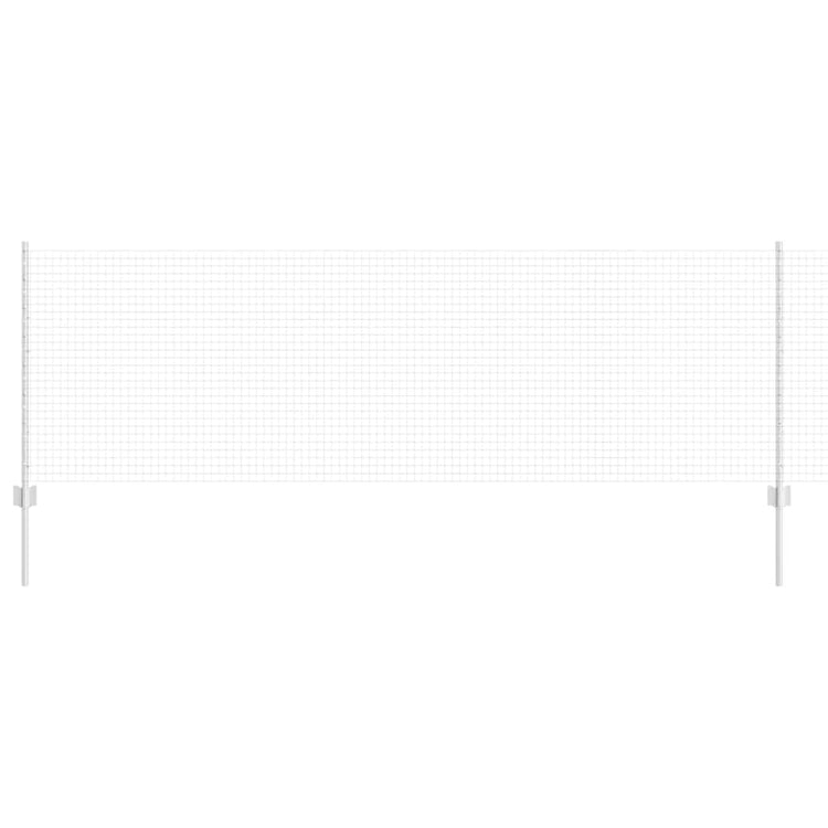 Vidaxl gelast draadhek met palen 10 x 0,8 m gegalvaniseerd staal mesh