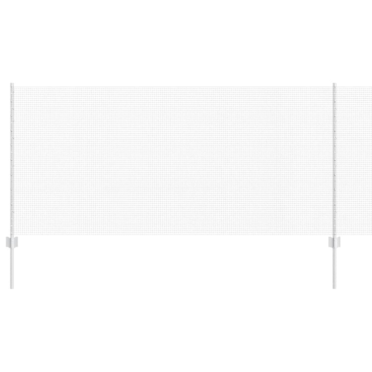 Vidaxl gelast draadhek met palen 10 x 1 m gegalvaniseerd staal mesh