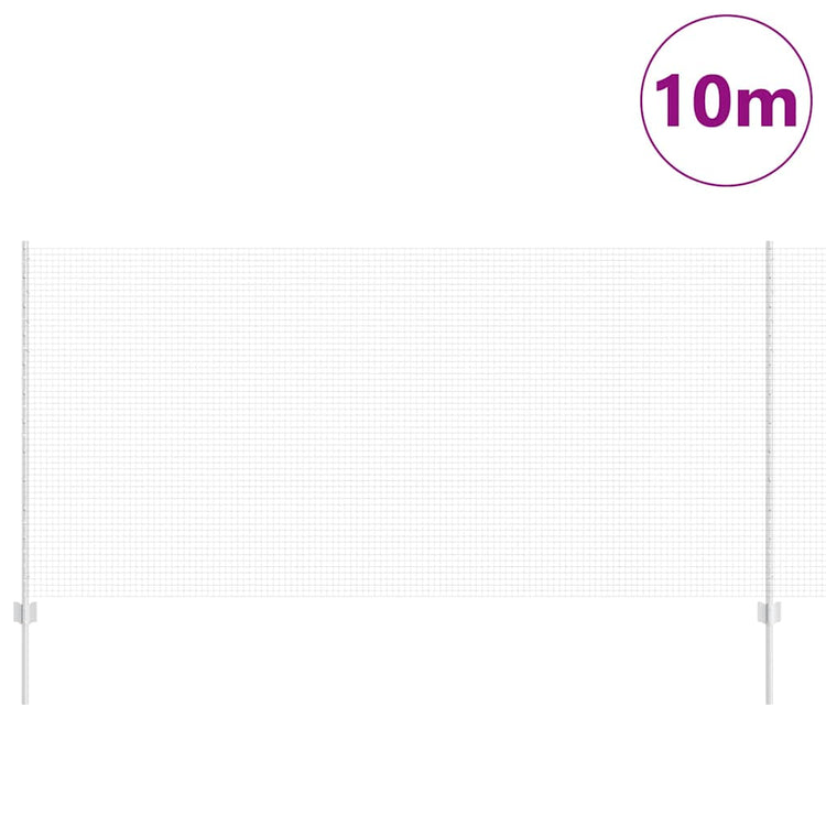 Vidaxl gelast draadhek met palen 10 x 1,2 m gegalvaniseerd staal mesh