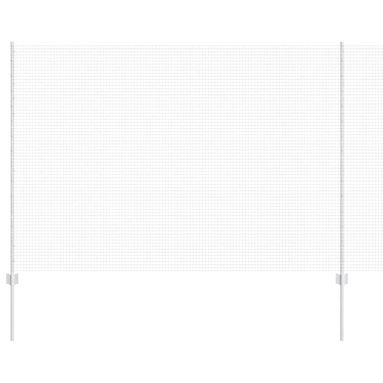 Vidaxl gelast draadhek met palen 10 x 1,5 m gegalvaniseerd staal mesh