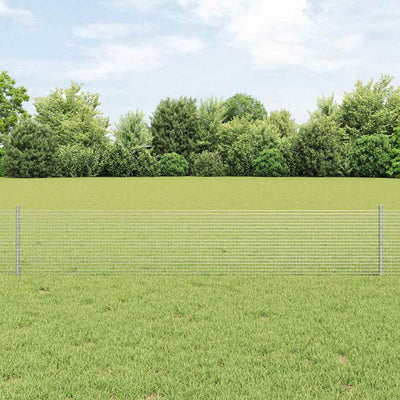 Vidaxl hek met paal zilver 0,4 x 25 m staal