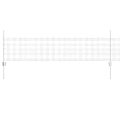 Vidaxl hek met paal zilver 0,5 x 25 m staal