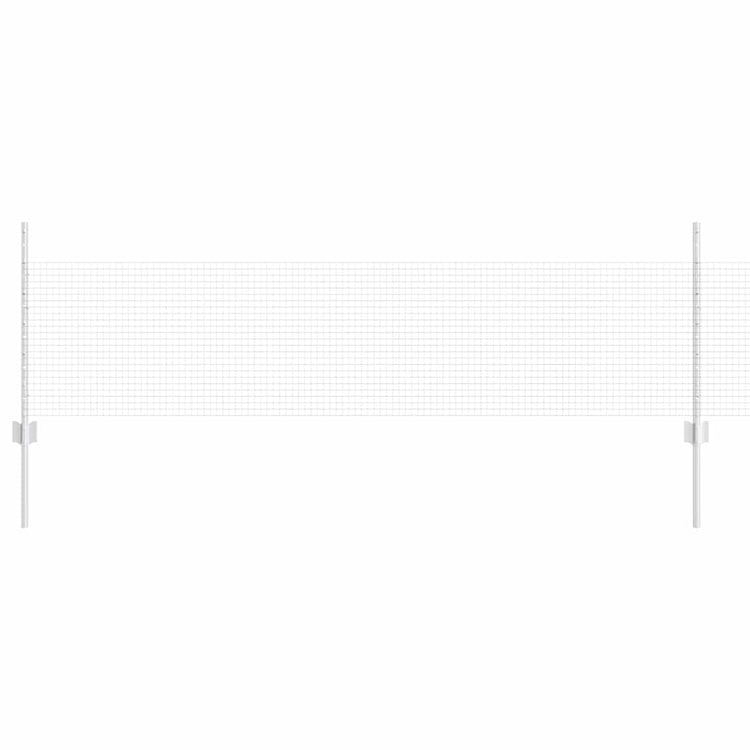Vidaxl gelast draadhek met palen 25 x 0,5 m gegalvaniseerd staal mesh