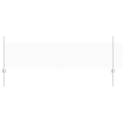 Vidaxl hek met paal zilver 0,5 x 25 m staal