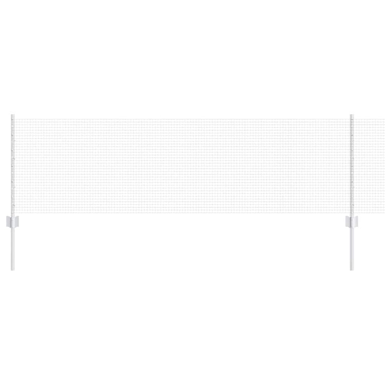 Vidaxl gelast draadhek met palen 25 x 0,6 m gegalvaniseerd staal mesh