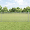 Vidaxl hek met paal zilver 0,8 x 25 m staal