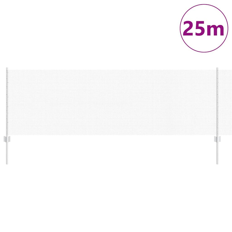Vidaxl gelast draadhek met palen 25 x 0,8 m gegalvaniseerd staal mesh
