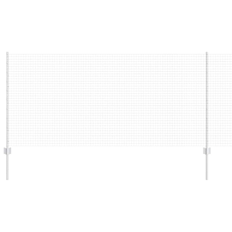 Vidaxl gelast draadhek met palen 25 x 1 m gegalvaniseerd staal mesh