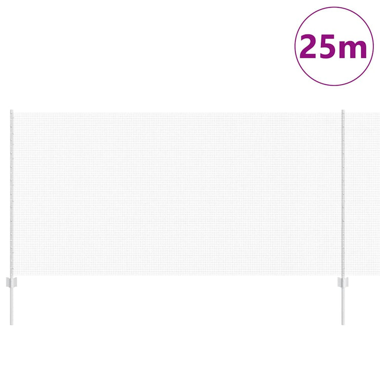 Vidaxl gelast draadhek met palen 25 x 1,2 m gegalvaniseerd staal mesh