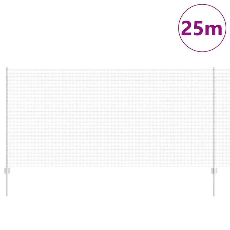 Vidaxl gelast draadhek met palen 25 x 1,2 m gegalvaniseerd staal mesh