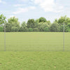 Vidaxl hek met paal zilver 1,2 x 25 m staal