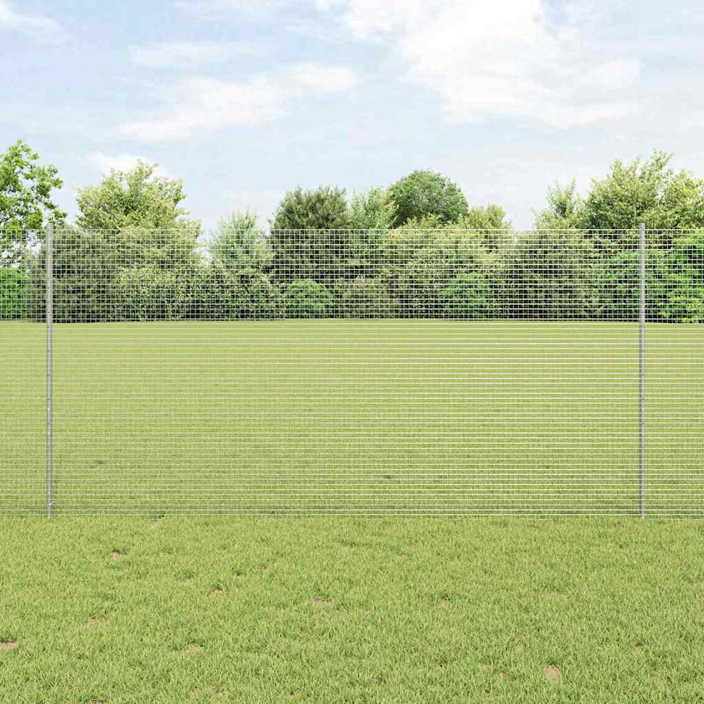 Vidaxl gelast draadhek met palen 25 x 1,2 m gegalvaniseerd staal mesh