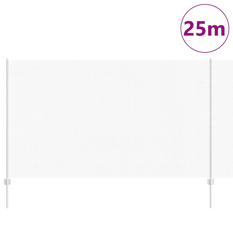 Vidaxl gelast draadhek met palen 25 x 1,4 m gegalvaniseerd staal mesh