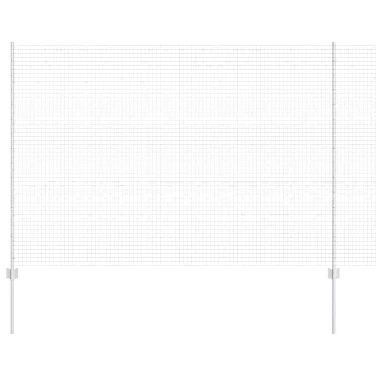Vidaxl gelast draadhek met palen 25 x 1,5 m gegalvaniseerd staal mesh