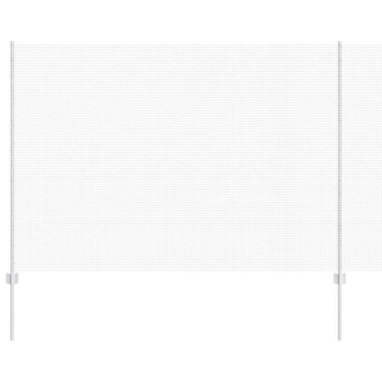 Vidaxl gelast draadhek met palen 25 x 1,6 m gegalvaniseerd staal mesh