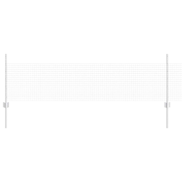 Vidaxl hek met paal zilver 0,5 x 50 m staal