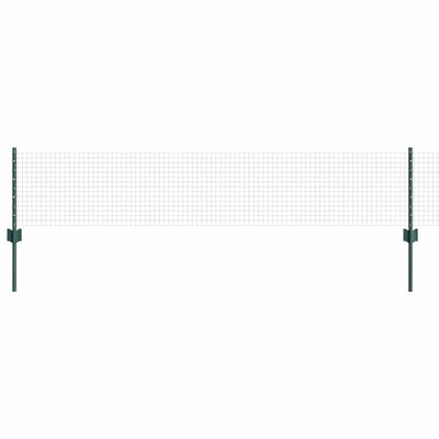 Vidaxl hek met paal groen 0,4 x 10 m staal en pvc